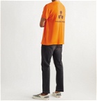 The Elder Statesman - Printed Cotton and Cashmere-Blend Jersey T-Shirt - Orange
