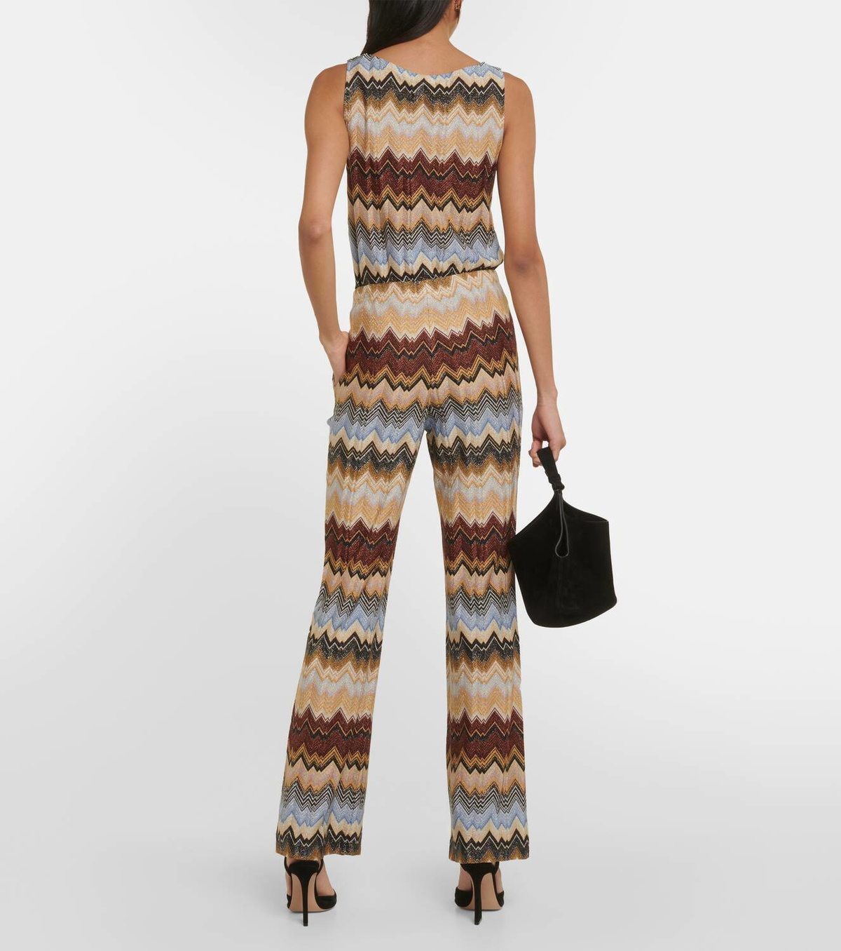 MISSONI★素敵！メタリックコットン混ストレートレッグパンツ Missoni Zig Zag metallic knit straight pants Missoni