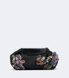 Dries Van Noten Embellished leather-trimmed clutch