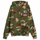 Butter Goods Men's x Peanuts Patches Zip Hoodie in Washed Camo