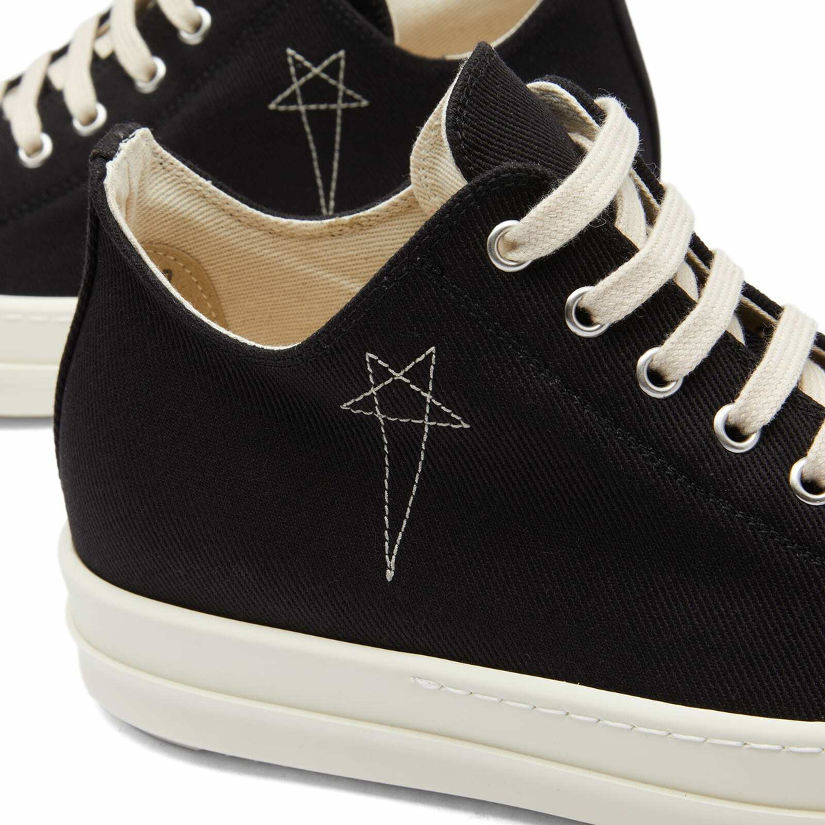 Rick Owens DRKSHDW Women's Low Top Sneakers in Black Rick Rick Owens DRKSHDW Women's Low Top Sneakers in Black Rick
