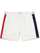 Orlebar Brown - Bulldog Mid-Length Striped Swim Shorts - White