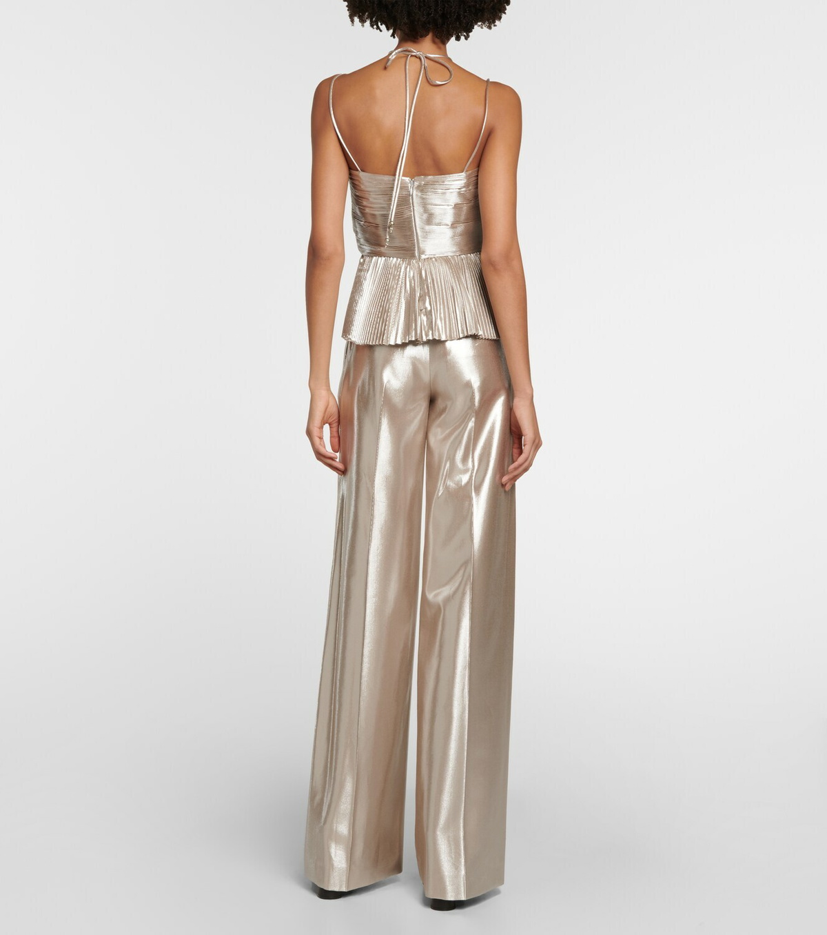 Altuzarra - Justin halterneck lamé top