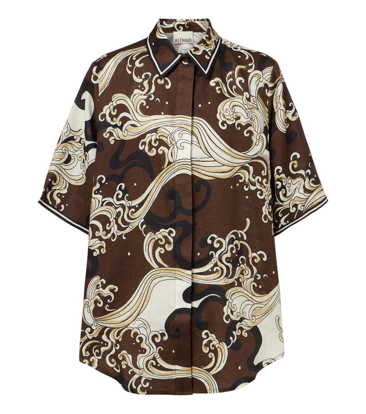 Photo: Alémais Otis printed oversized linen shirt