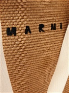Marni - Logo-Embroidered Raffia Tote Bag
