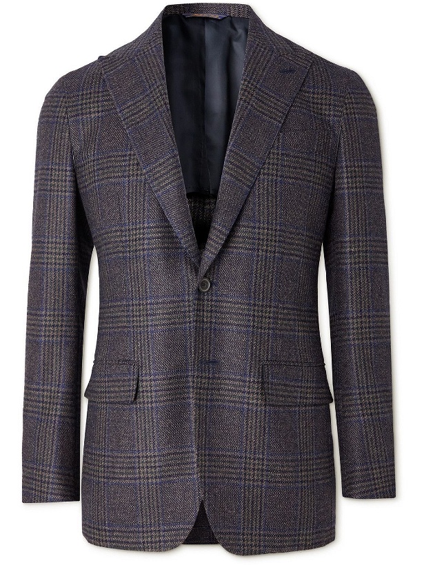 Photo: Thom Sweeney - Prince of Wales Checked Wool and Silk-Blend Blazer - Unknown