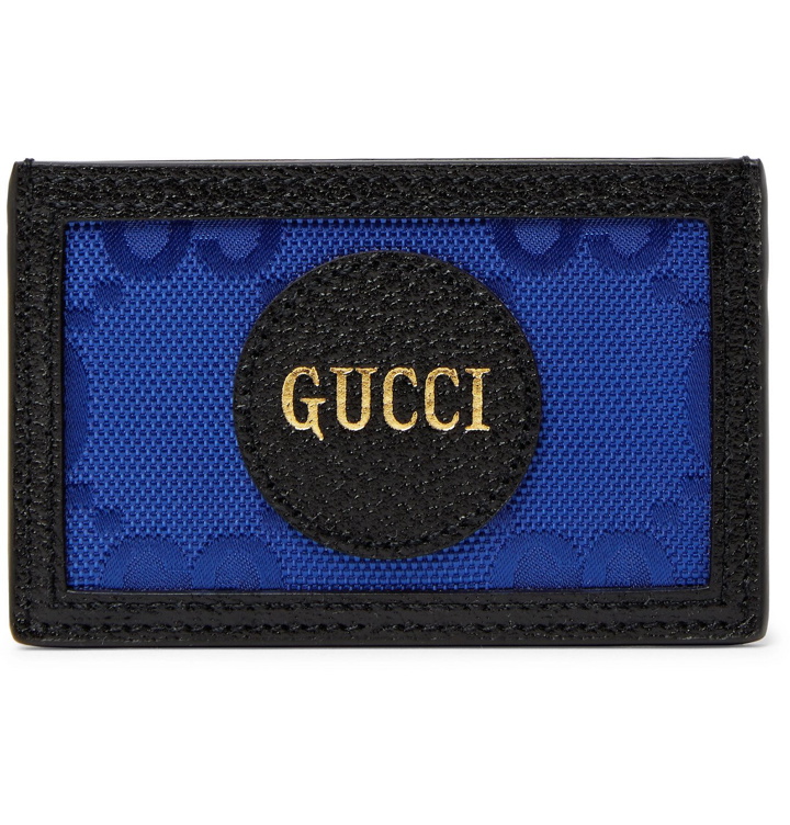 Photo: GUCCI - GG Off The Grid Monogrammed Leather-Trimmed ECONYL Cardholder - Blue