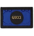 GUCCI - GG Off The Grid Monogrammed Leather-Trimmed ECONYL Cardholder - Blue