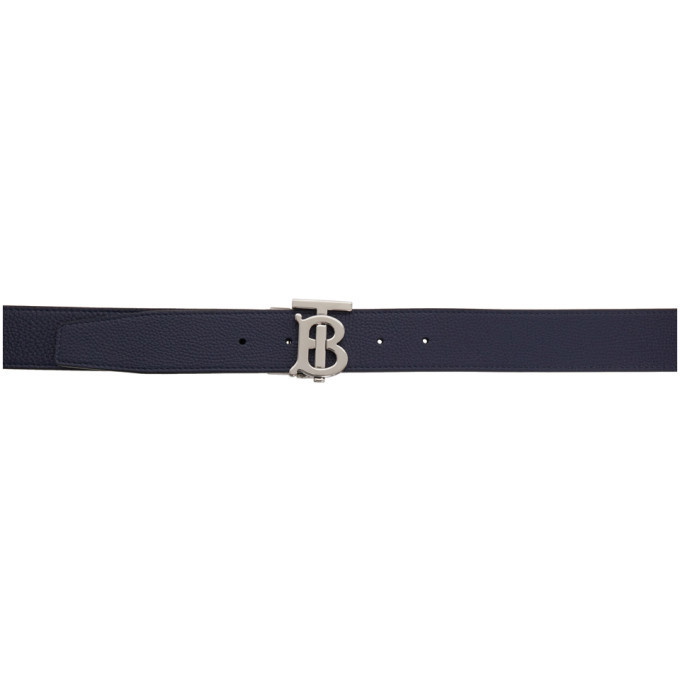 Photo: Burberry Reversible Navy and Black Monogram TB Belt