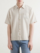 Oliver Spencer - Palermo Striped Cotton and Linen-Blend Shirt - Neutrals