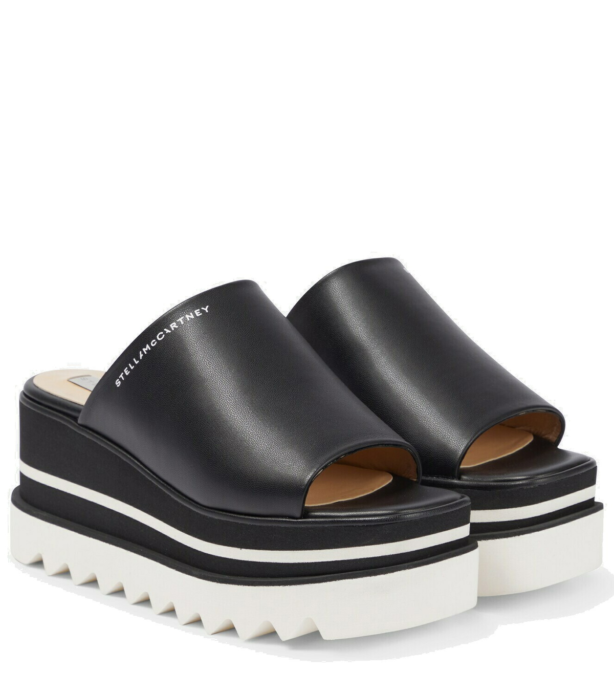STELLA McCARTNEY サンダル SNEAK ELYSE 810162E000151065 Women Black/White Sneak-Elyse Striped Platform Sandals