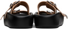 MM6 Maison Margiela Gray & Black Sunken Buckle Sandals