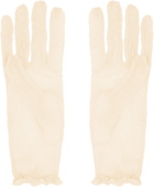 Valentino Garavani Beige VLogo Signature Gloves