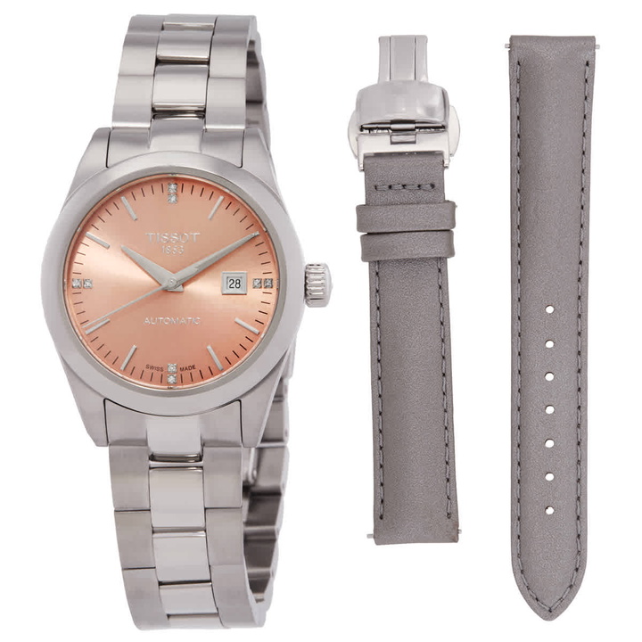 Photo: Tissot T-My Lady Automatic Diamond Pink Dial Watch T1320071133600