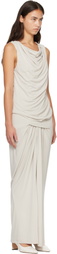 Entire Studios Gray Drape Maxi Dress