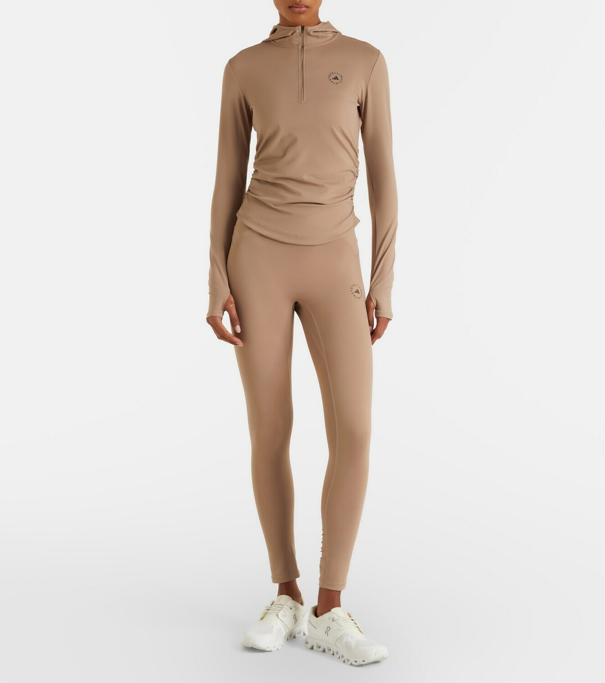 Adidas by Stella McCartney Logo technical half-zip hoodie