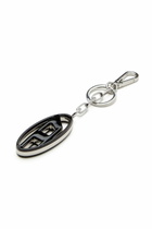 Diesel Metal and resin Oval D keyring - Charms and Keyrings Mens in Black