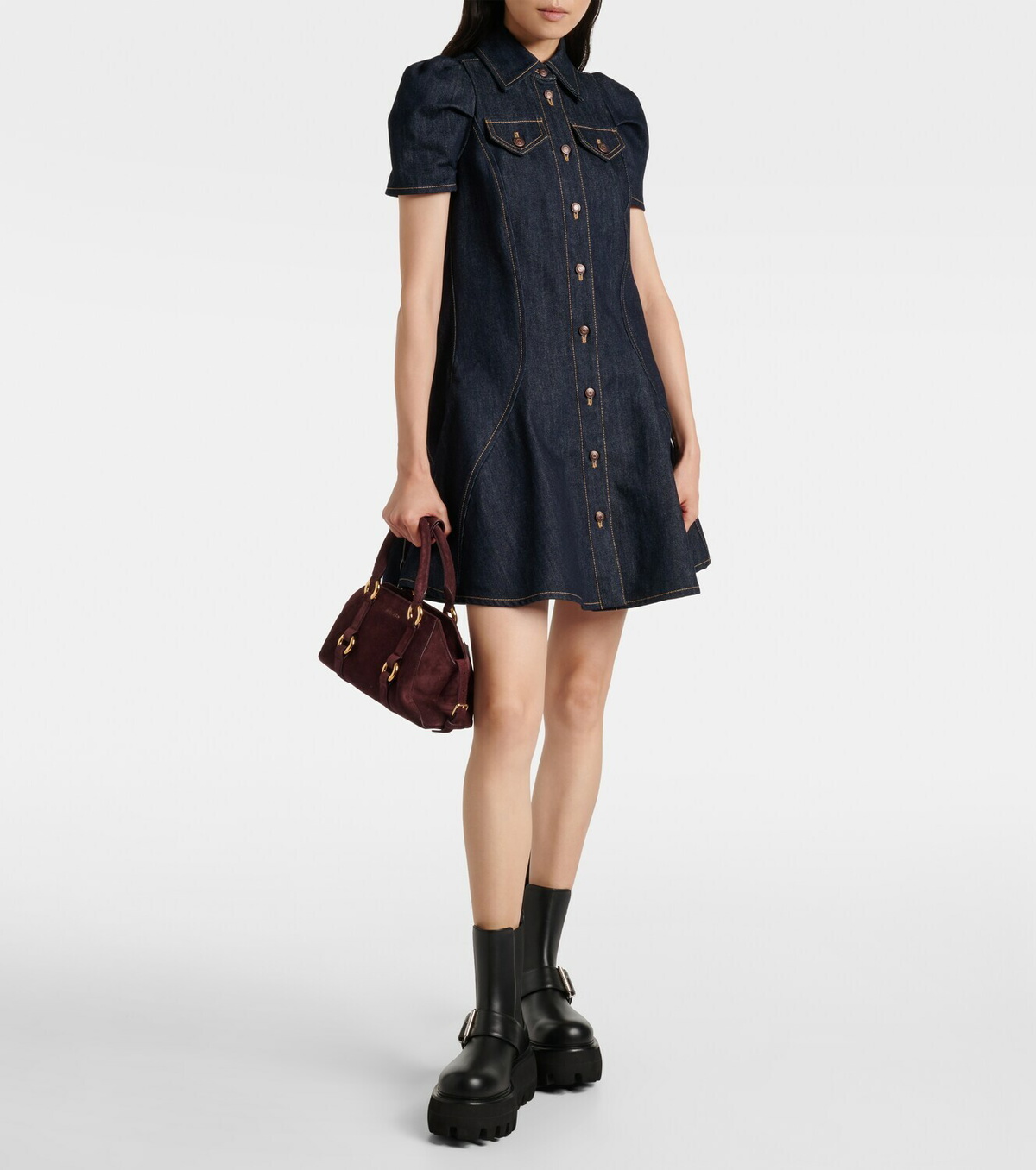 McQueen Sofa Buckle leather ankle boots