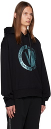 Versace Jeans Couture Black V-Emblem Hoodie