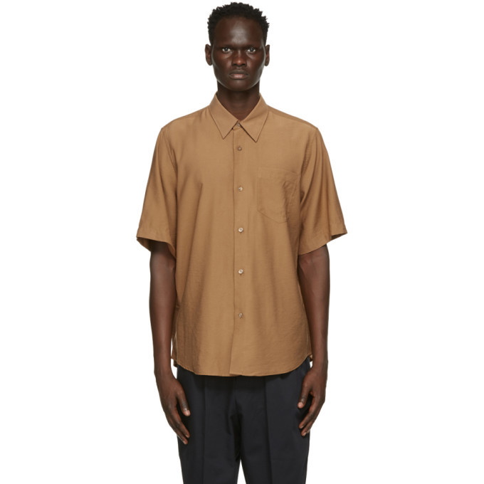 Photo: AMI Alexandre Mattiussi Beige Summer Fit Short Sleeve Shirt