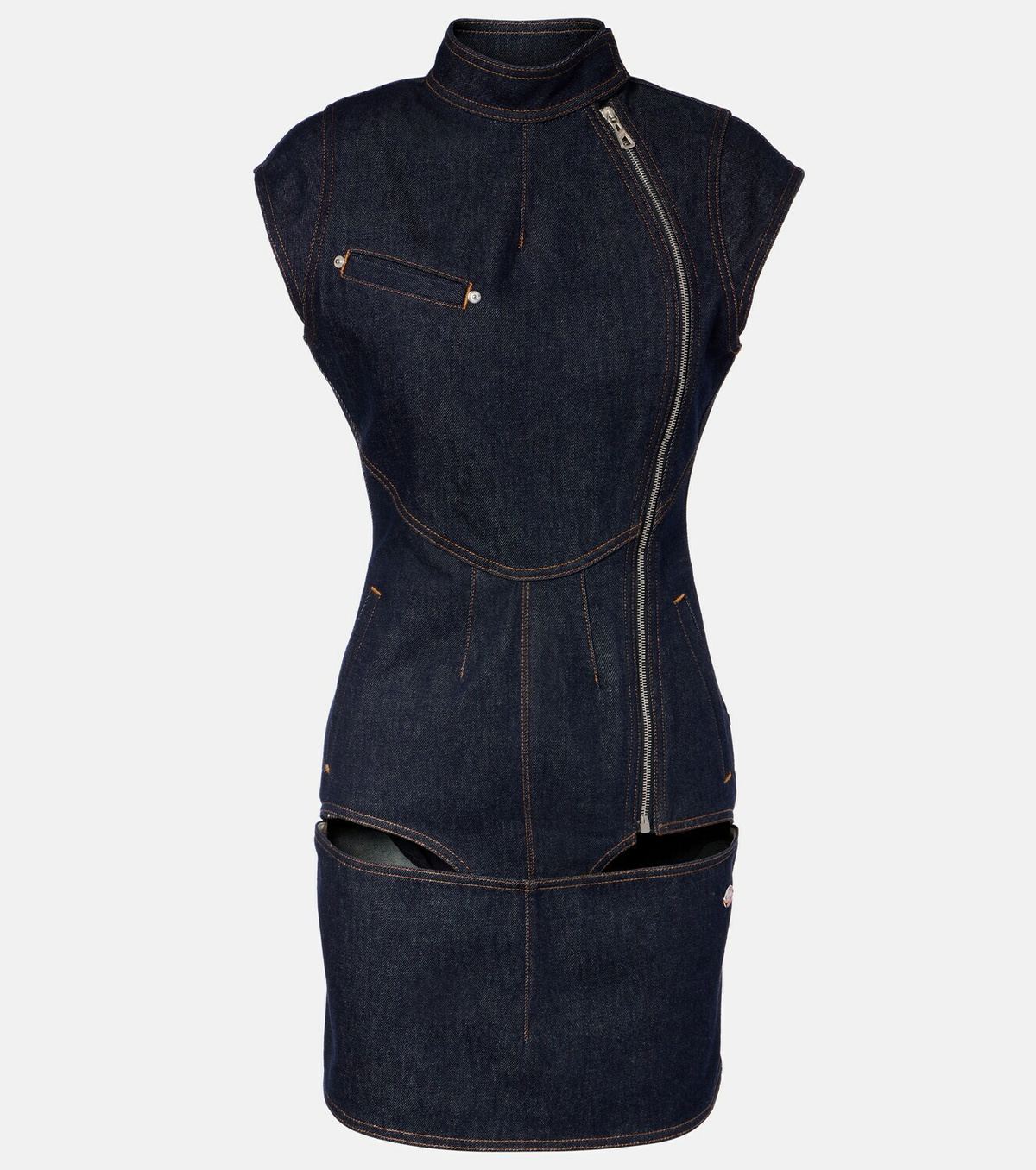 Jean Paul Gaultier Cutout denim minidress