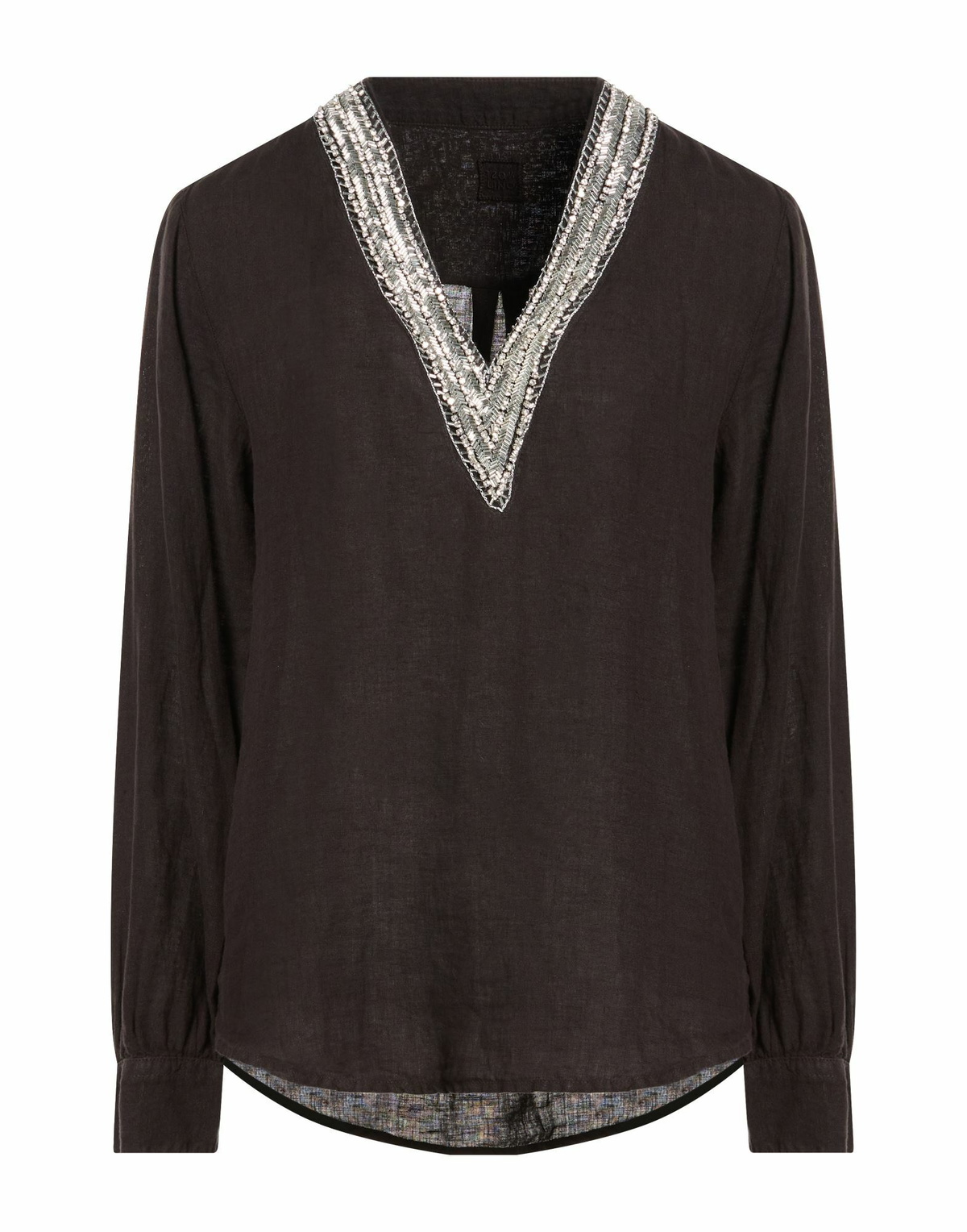 120% Lino Womens Top in Black