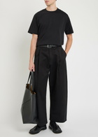Studio Nicholson Branded Cotton T-shirt Black