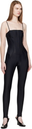 Mugler Black Boned Stretch Catsuit