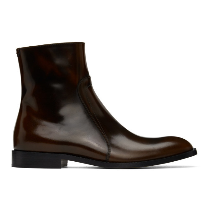 Photo: Maison Margiela Brown Zip Boots