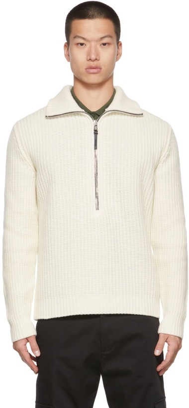 Photo: Moncler Off-White T-Neck Sweater