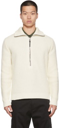 Moncler Off-White T-Neck Sweater