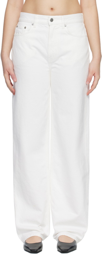 Photo: Loulou de Saison White SAMUR LDS Organic Denim Boyfriend Jeans