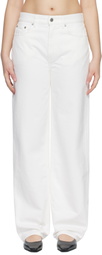 Loulou de Saison White SAMUR LDS Organic Denim Boyfriend Jeans