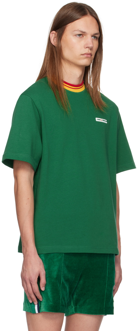 Casablanca Green Patch Logo T-Shirt Casablanca