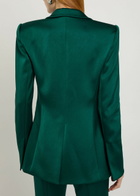 Galvan Sculpted Satin Blazer Green