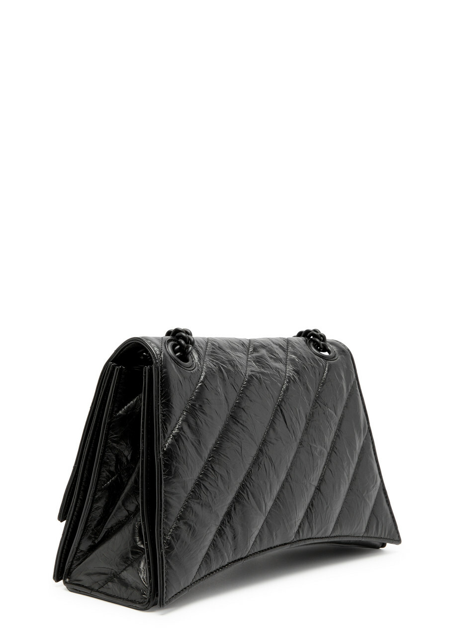 Balenciaga Crush Medium Quilted Leather Shoulder bag - Black