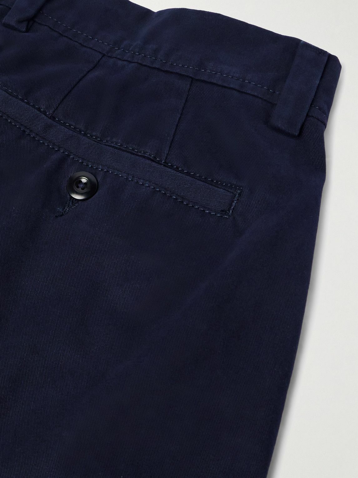 Officine Générale - Straight-Leg Garment-Dyed Cotton-Twill Trousers - Blue