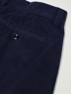 Officine Générale - Straight-Leg Garment-Dyed Cotton-Twill Trousers - Blue