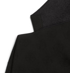 Off-White - Oversized Appliquéd Shell-Trimmed Wool-Jacquard Suit Jacket - Black