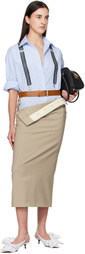 Moschino Blue Striped Suspenders Shirt