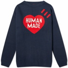 Human Made Men's Heart Knit Sweater in Navy
