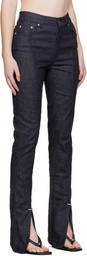 Mugler Indigo Paneled Jeans