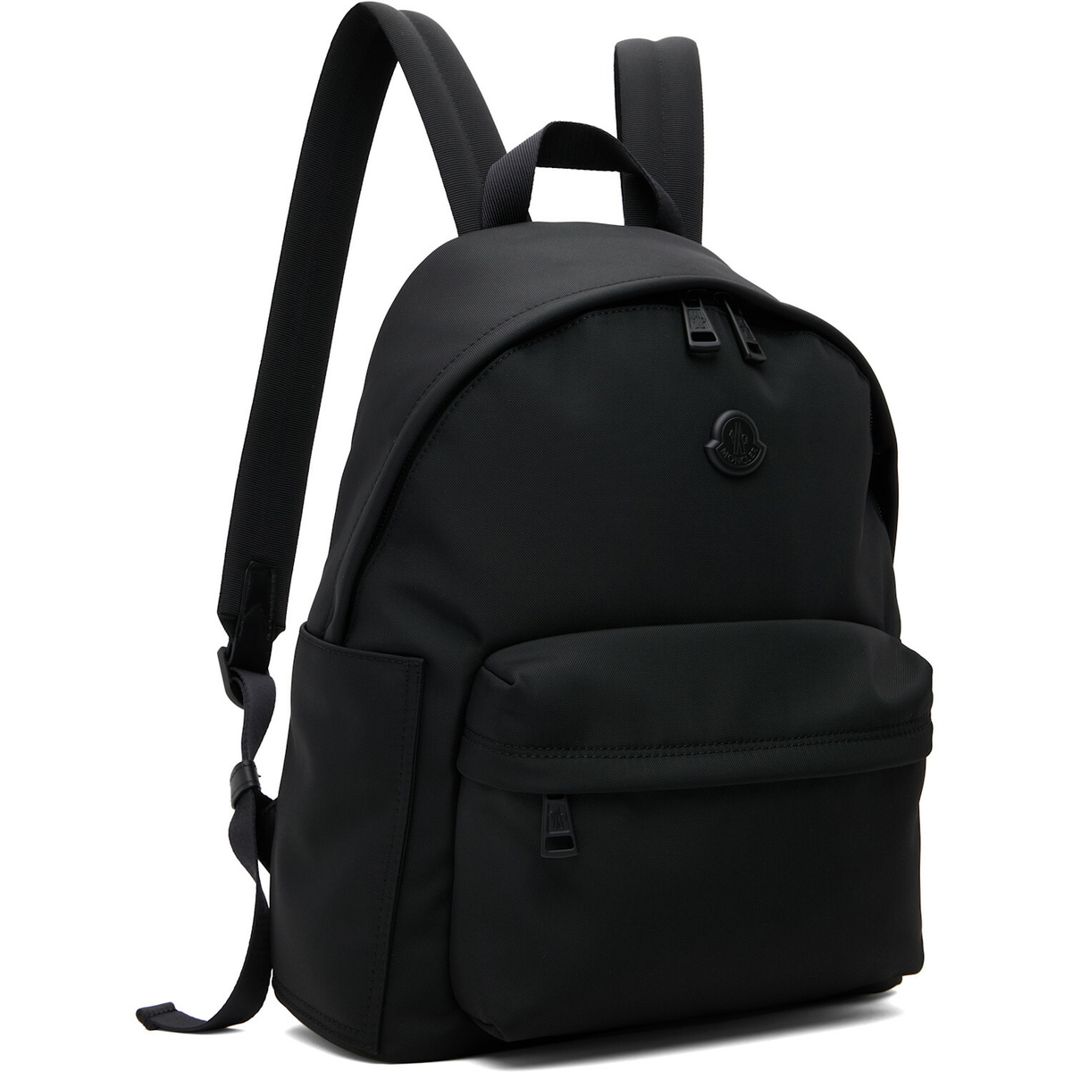 Moncler Black New Pierrick Metal Logo Backpack