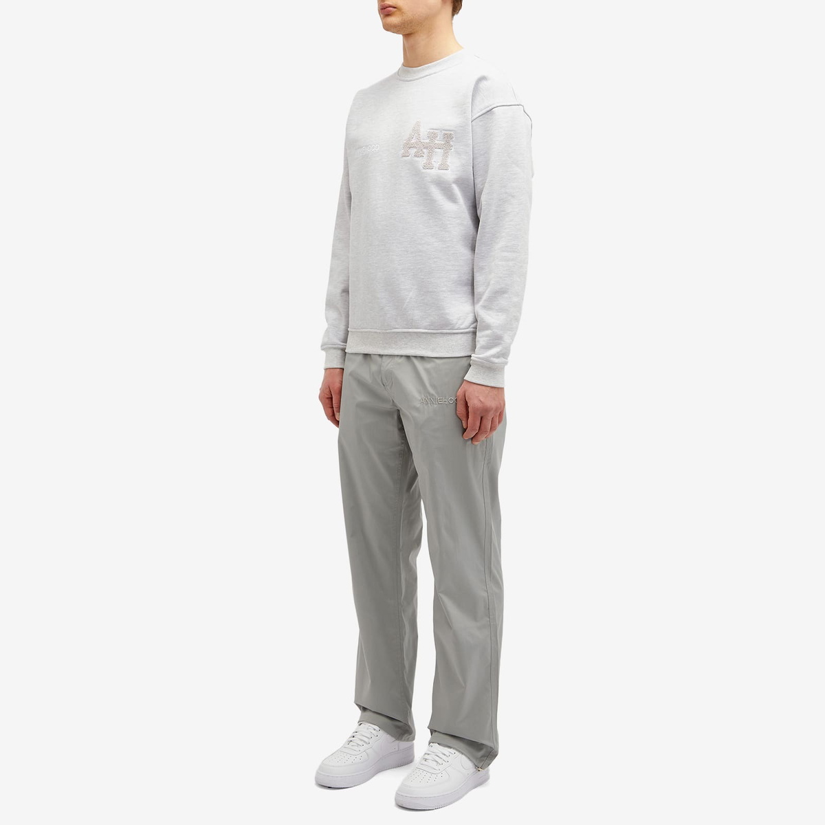 ANNIE HOOD Men's Nylon Track Pant in Silver