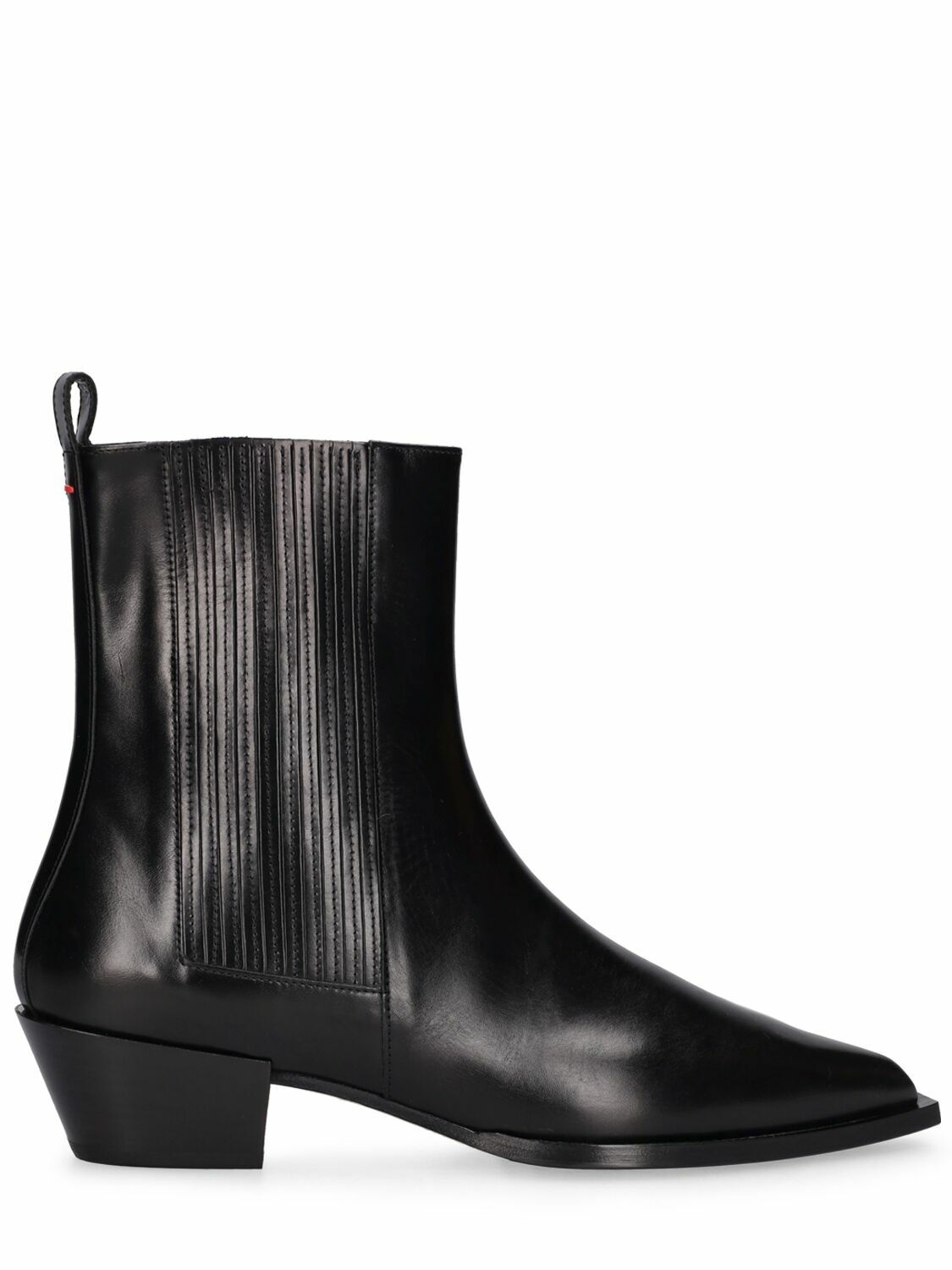Photo: AEYDE - 40mm Belinda Leather Ankle Boots