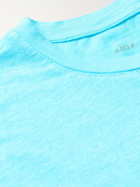 ALTEA - Slub Stretch-Linen T-Shirt - Blue - S