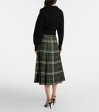 Emilia Wickstead Kensie checked wool-blend midi skirt