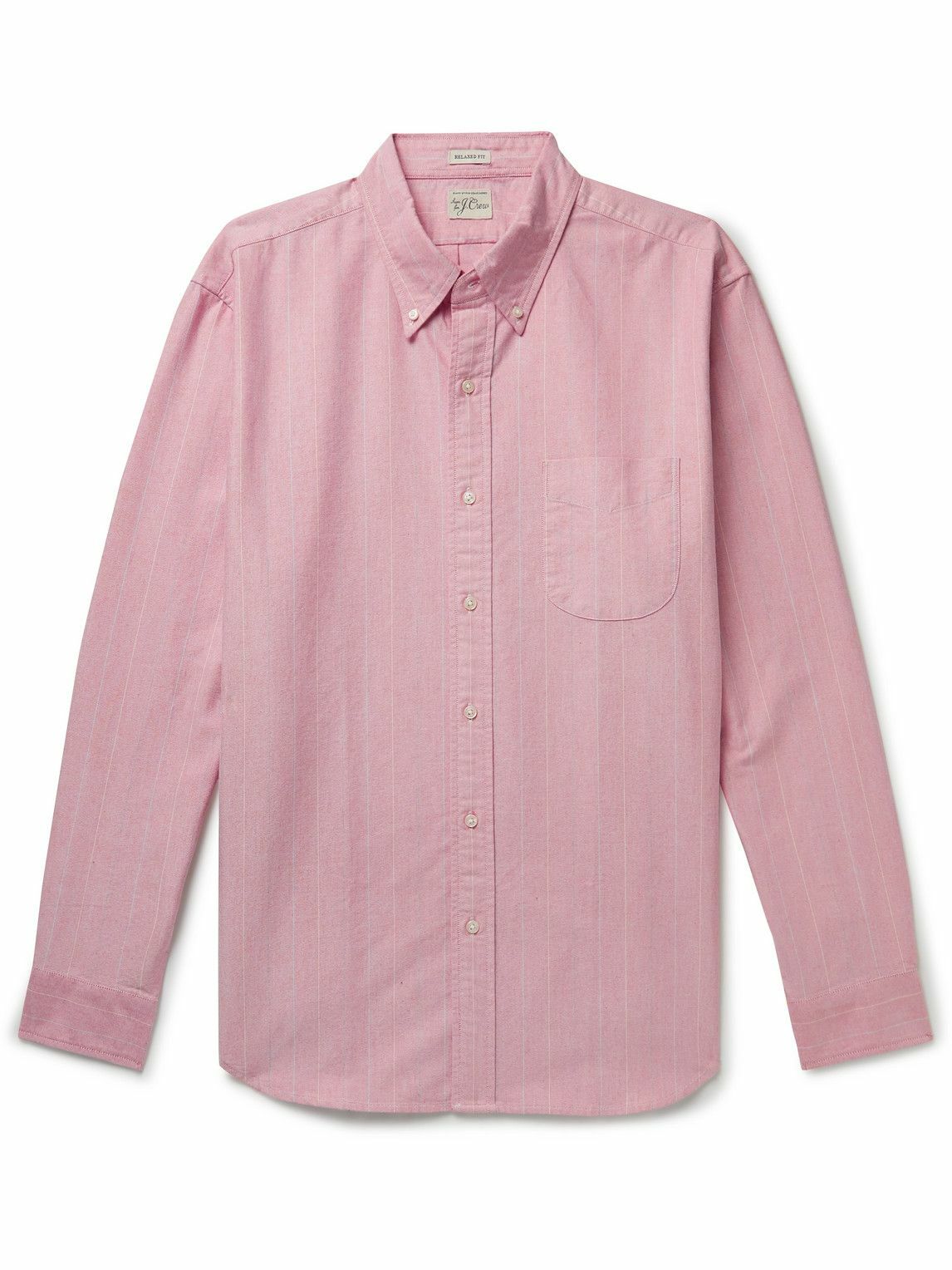 J.Crew - Button-Down Collar Striped Cotton Oxford Shirt - Pink J.Crew