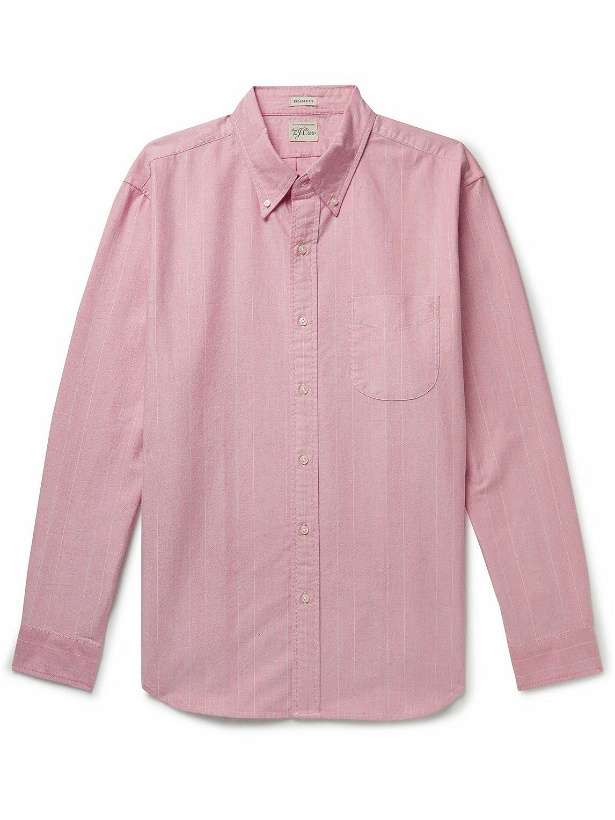 Photo: J.Crew - Button-Down Collar Striped Cotton Oxford Shirt - Pink