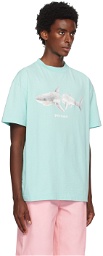 Palm Angels Blue Shark Classic T-Shirt